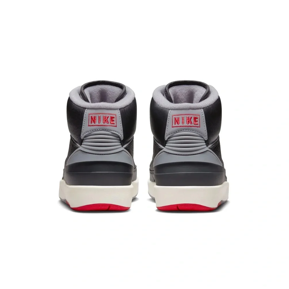 BIG KID'S AIR JORDAN 2 RETRO - "BLACK CEMENT" - Picture 3 of 7